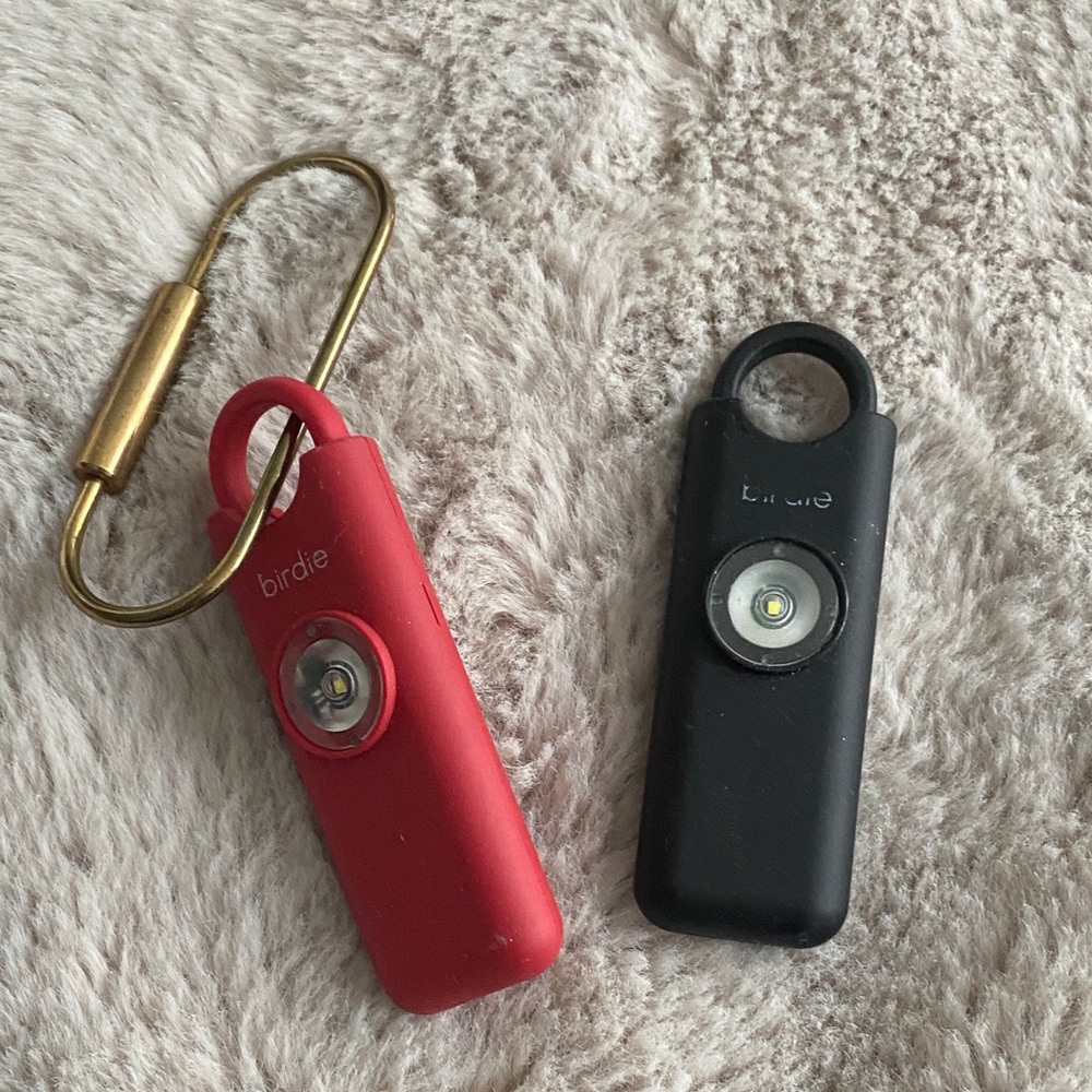 Battery Needed Birdie Personal Safety Alarm Set - Red and Black
